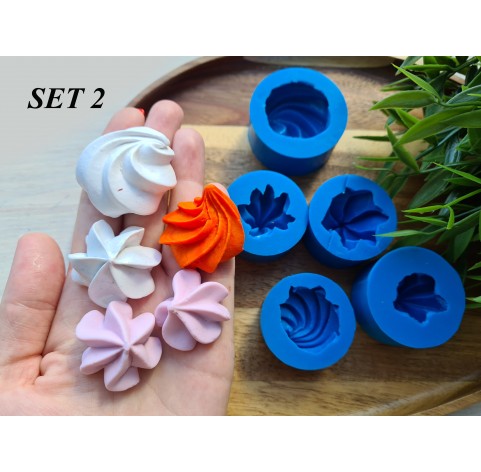 Sets of 5 meringue silicone molds. Limited sets of discontinued silicone molds of Meringue, Modeling tool for soap, wax, polymer clay