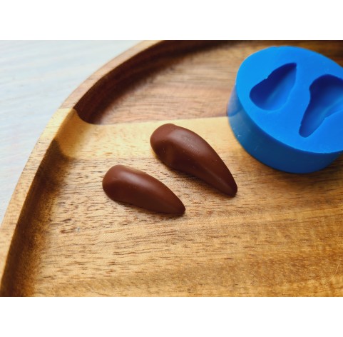 Silicone mold, Bird beak, style 1, 2 elements, ~ 1-3.1 cm, H:0.7-1 cm
