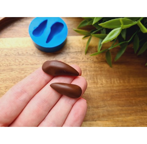 Silicone mold, Bird beak, style 1, 2 elements, ~ 1-3.1 cm, H:0.7-1 cm