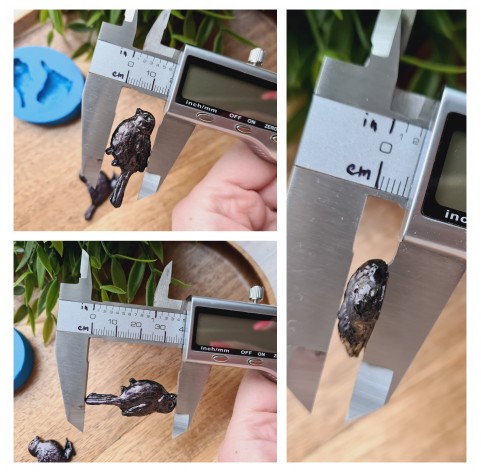 Silicone mold, Sparrow, 2 elements, ~ 1.6*3.8 cm, H:0.6 cm