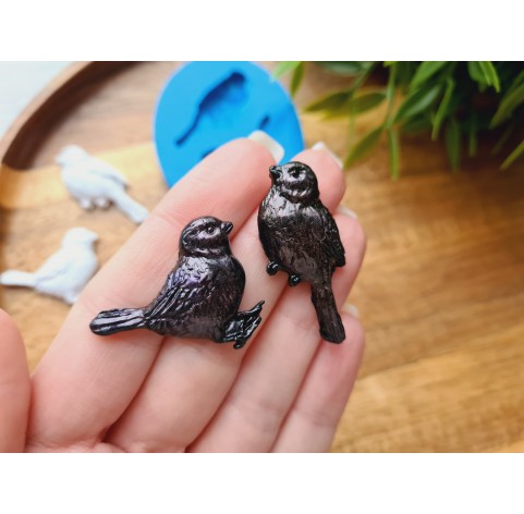 Silicone mold, Sparrow, 2 elements, ~ 1.6*3.8 cm, H:0.6 cm