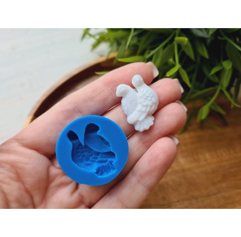 Silicone mold, Pigeons, style 1, ~ 1.7*2.4 cm, H:0.5 cm