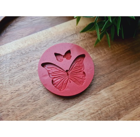 Silicone mold, Butterfly, style 1, 2 elements, ~ 1.1-4.8 cm, H:0.4 cm