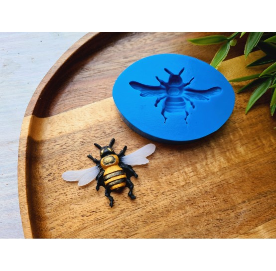 Silicone mold, Bee, style 1, ~ 3.5*5.3 cm, H:0.6 cm