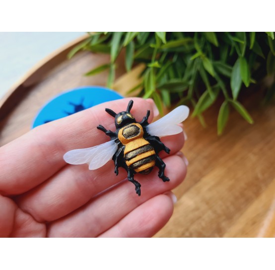 Silicone mold, Bee, style 1, ~ 3.5*5.3 cm, H:0.6 cm