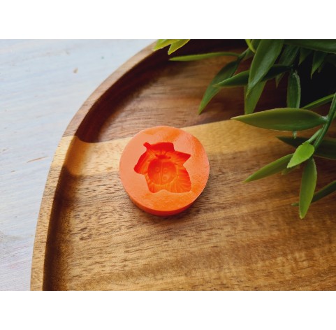 Silicone mold, Ladybug on the leaf, ~ 2*2.3 cm, H:0.7 cm