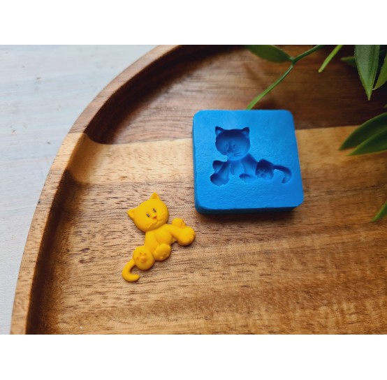 Silicone mold, Cat, style 1, ~ 1.8*2.3 cm, H:0.4 cm
