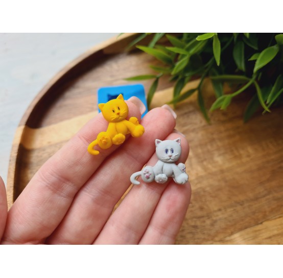 Silicone mold, Cat, style 1, ~ 1.8*2.3 cm, H:0.4 cm