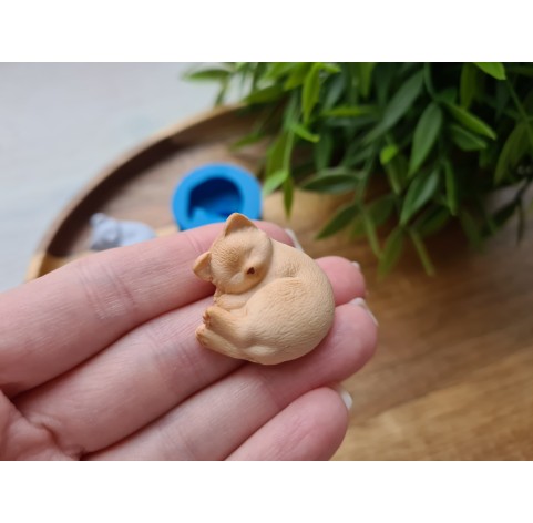 Silicone mold, Cat, style 2, ~ 2.6*2.7 cm, H:1.3 cm