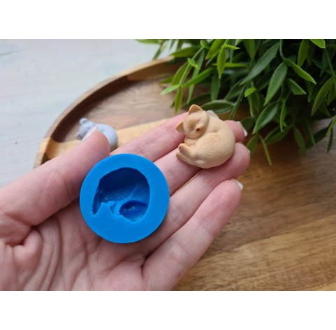 Silicone mold, Cat, style 2, ~ 2.6*2.7 cm, H:1.3 cm