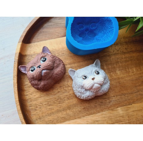 Silicone mold, Cat, style 3, ~ 4*4.3 cm, H:2.7 cm