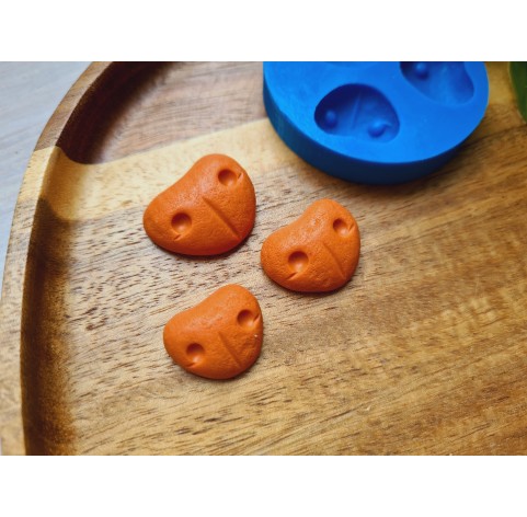 Silicone mold, Bear nose, style 1, 3 elements, ~ 2.3-1.5 cm, H:0.7 cm