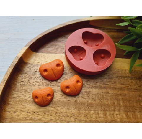 Silicone mold, Bear nose, style 1, 3 elements, ~ 2.3-1.5 cm, H:0.7 cm