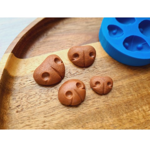 Silicone mold, Bear nose, style 2, 4 elements, ~ 1.1-2.2 cm, H:0.5-0.8 cm