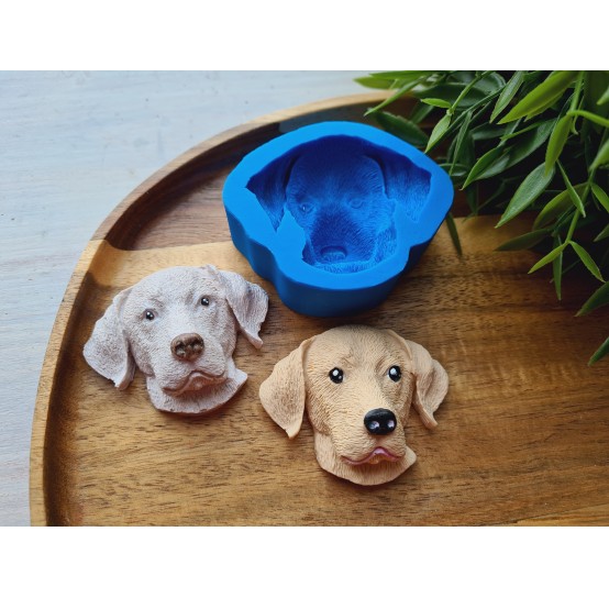 Silicone mold, Dog, Labrador, style 1, ~ 4.7*5.8 cm, H:2.1 cm