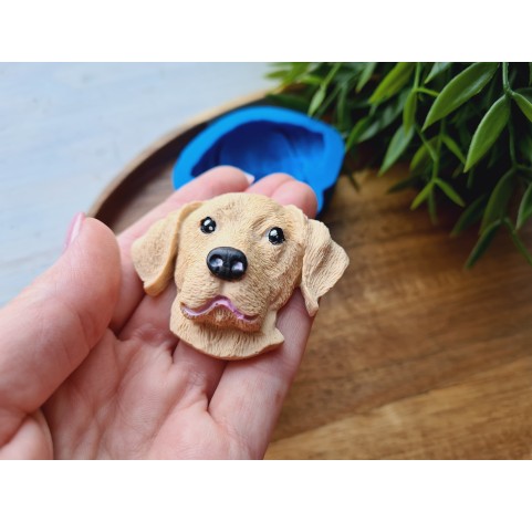 Silicone mold, Dog, Labrador, style 1, ~ 4.7*5.8 cm, H:2.1 cm