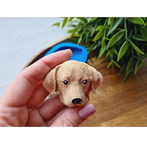 Silicone mold, Dog, Labrador, style 1, ~ 4.7*5.8 cm, H:2.1 cm