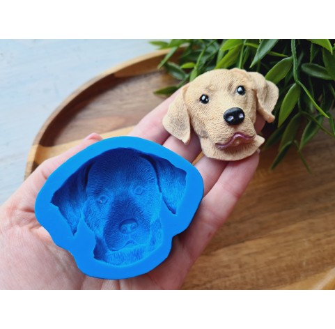 Silicone mold, Dog, Labrador, style 1, ~ 4.7*5.8 cm, H:2.1 cm