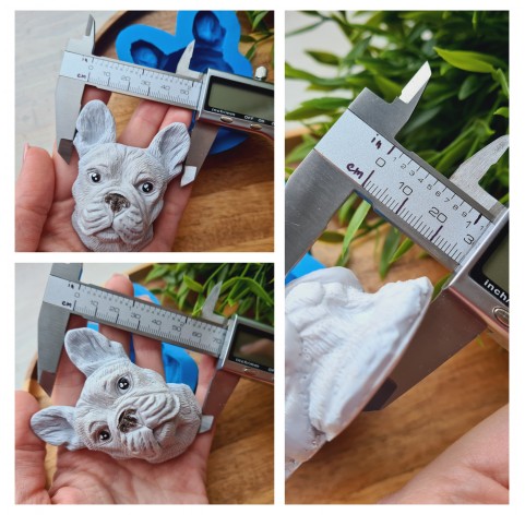 Silicone mold, Dog, French Bulldog, style 1, ~ 7.1*5.5 cm, H:2.8 cm