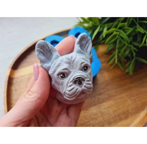 Silicone mold, Dog, French Bulldog, style 1, ~ 7.1*5.5 cm, H:2.8 cm
