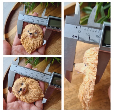 Silicone mold, Dog, Pomeranian, ~ 4.7*6.2 cm, H:1.9 cm