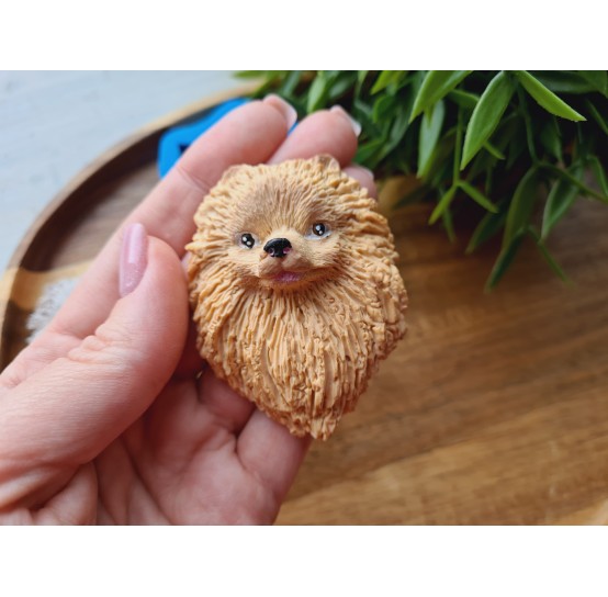 Silicone mold, Dog, Pomeranian, ~ 4.7*6.2 cm, H:1.9 cm