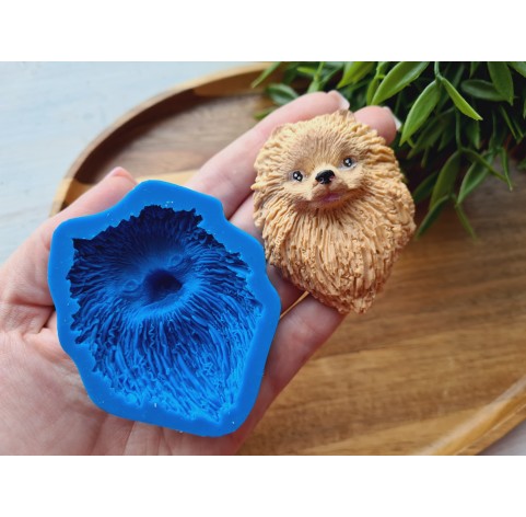 Silicone mold, Dog, Pomeranian, ~ 4.7*6.2 cm, H:1.9 cm