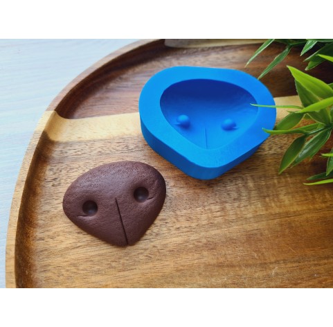 Silicone mold, Dog or bear nose, style 1, ~ 4.7*3.8 cm, H:1.2 cm