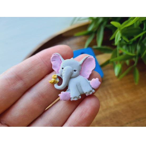 Silicone mold, Elephant, style 1, ~ 3*3.1 cm, H:0.5 cm