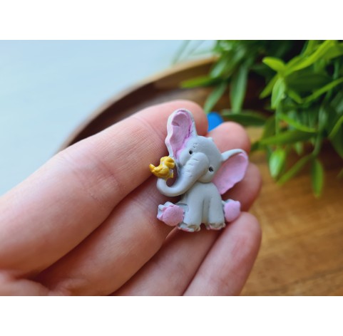 Silicone mold, Elephant, style 1, ~ 3*3.1 cm, H:0.5 cm