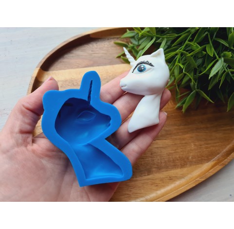 Silicone mold, Unicorn, style 1, ~ 4*7.5 cm, H:1.7 cm
