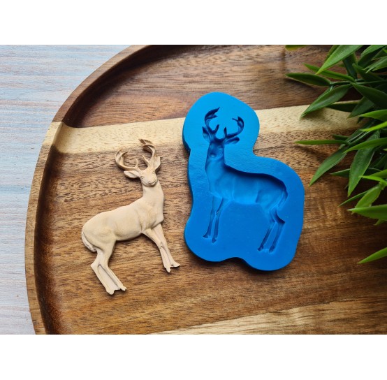 Silicone mold, Deer, style 1, ~ 4.8*6.1 cm, H:0.6 cm