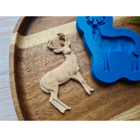 Silicone mold, Deer, style 1, ~ 4.8*6.1 cm, H:0.6 cm