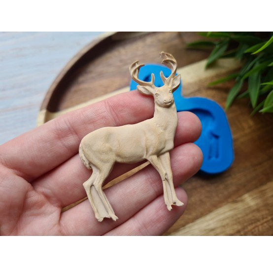 Silicone mold, Deer, style 1, ~ 4.8*6.1 cm, H:0.6 cm