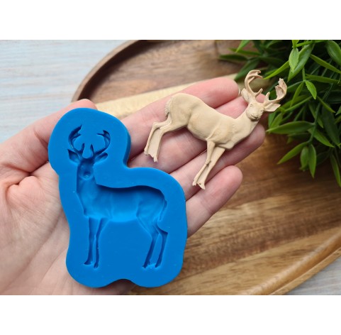 Silicone mold, Deer, style 1, ~ 4.8*6.1 cm, H:0.6 cm