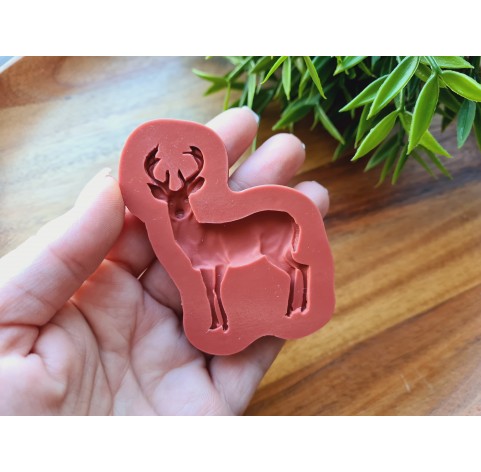 Silicone mold, Deer, style 1, ~ 4.8*6.1 cm, H:0.6 cm