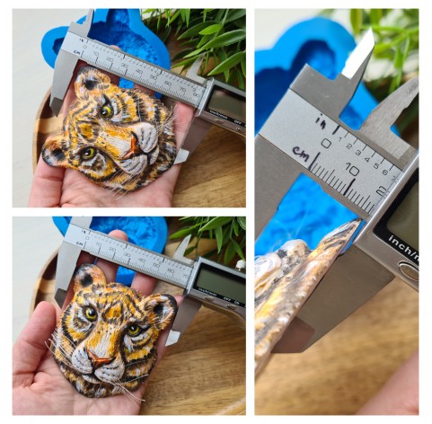 Silicone mold, Tiger, ~ 7*8.1 cm, H:1.7 cm