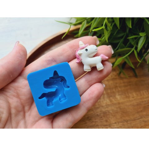 Silicone mold, Unicorn, style 2, ~ 2.7*2.7 cm,H:0.7 cm