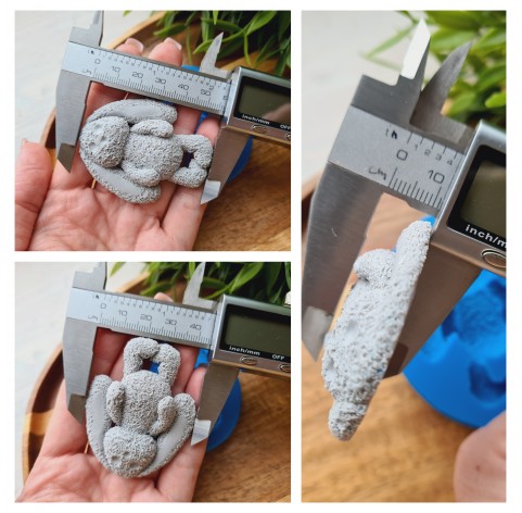 Silicone mold, Bunny, style 1, ~ 4.5*5.7 cm, H:1.1 cm