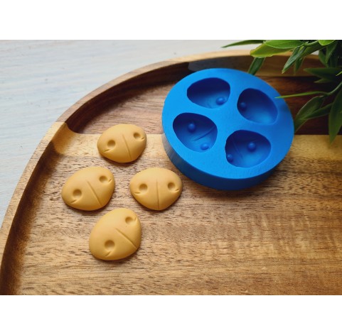 Silicone mold, Bear nose, style 3, 4 elements, ~ 2,3*2,5 cm, H:0,8 cm