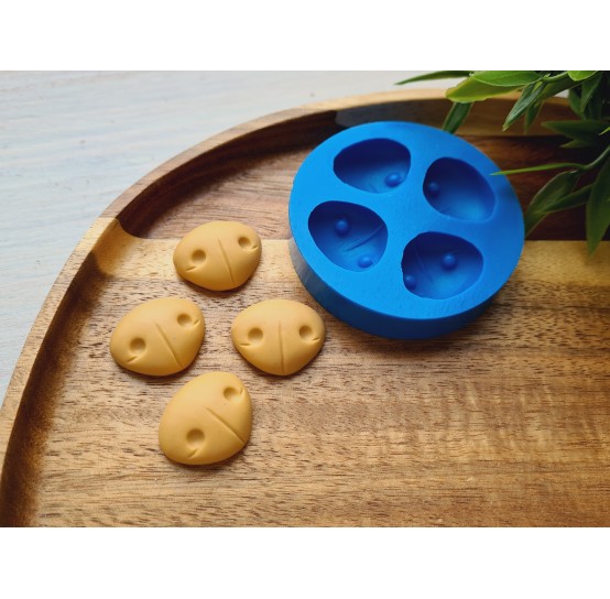 Silicone mold, Bear nose, style 3, 4 elements, ~ 2,3*2,5 cm, H:0,8 cm