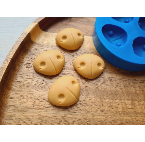 Silicone mold, Bear nose, style 3, 4 elements, ~ 2,3*2,5 cm, H:0,8 cm