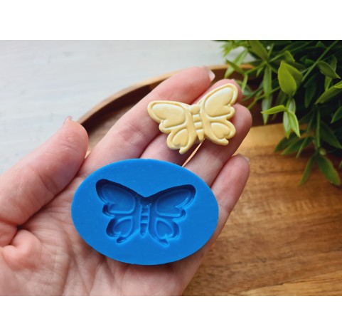 Silicone mold, Butterfly, style 3, ~ 2.5*3.8 cm, H:0.4 cm