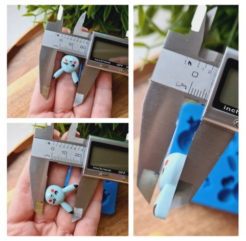 Silicone mold, Animals set, style 3, 5 elements, ~ 2.1-2.6*1.5-2.1 cm, H:0.7 cm