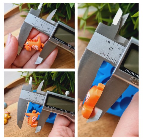 Silicone mold, Animals set, style 3, 5 elements, ~ 2.1-2.6*1.5-2.1 cm, H:0.7 cm