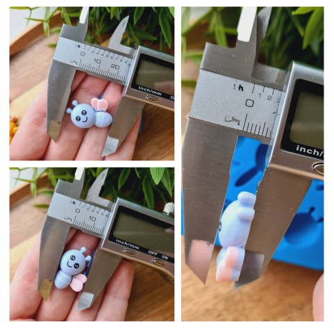 Silicone mold, Animals set, style 3, 5 elements, ~ 2.1-2.6*1.5-2.1 cm, H:0.7 cm