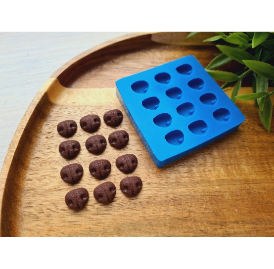 Silicone mold, Dog or bear nose, style 4, small, 12 elements, ~ 0.9*1.1 cm, H:0,5cm