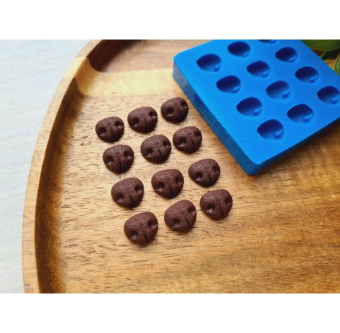 Silicone mold, Dog or bear nose, style 4, small, 12 elements, ~ 0.9*1.1 cm, H:0,5cm
