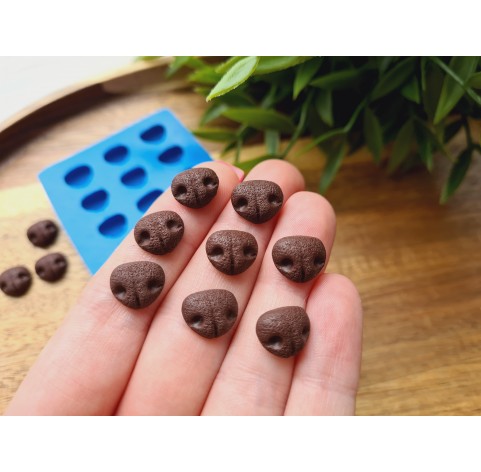 Silicone mold, Dog or bear nose, style 4, small, 12 elements, ~ 0.9*1.1 cm, H:0,5cm