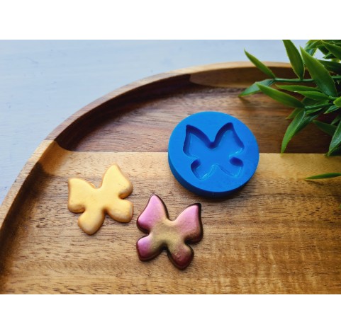 Silicone mold, Butterfly, style 4, ~ Ø 2.7 cm, H:0.3 cm
